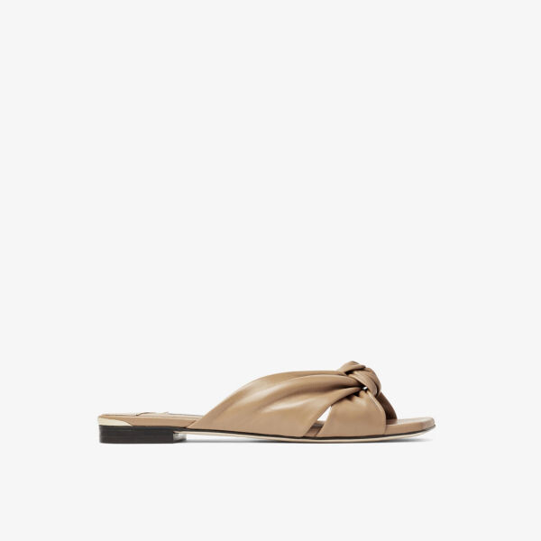 

Кожаные мюли Avenue с узлом Jimmy Choo, цвет biscuit