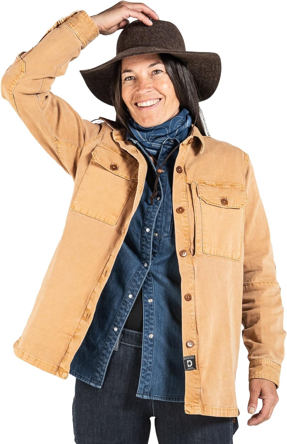 

Куртка Oahe Work Jacket Dovetail Workwear, цвет Ochre Canvas