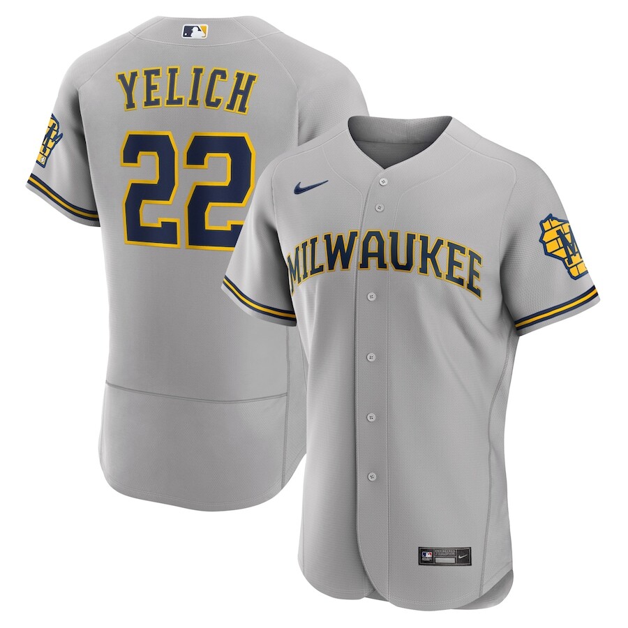 

Джерси Nike Milwaukee Brewers, серый