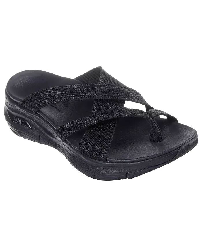 

Женские шлепанцы Cali Arch Fit от Finish Line Skechers, черный