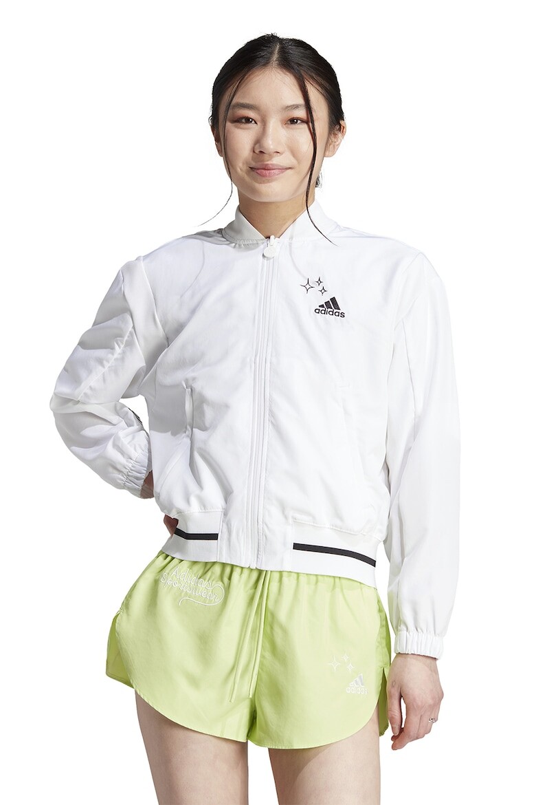 

Свободный бомбер с косыми карманами Adidas Sportswear, черный