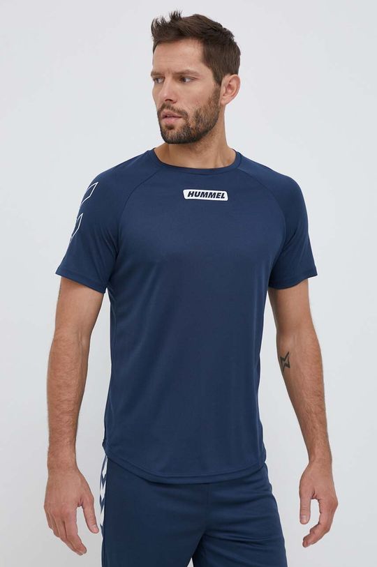 Тренировочная рубашка с топазом Hummel, темно-синий тренировочная футболка mike hummel темно синий