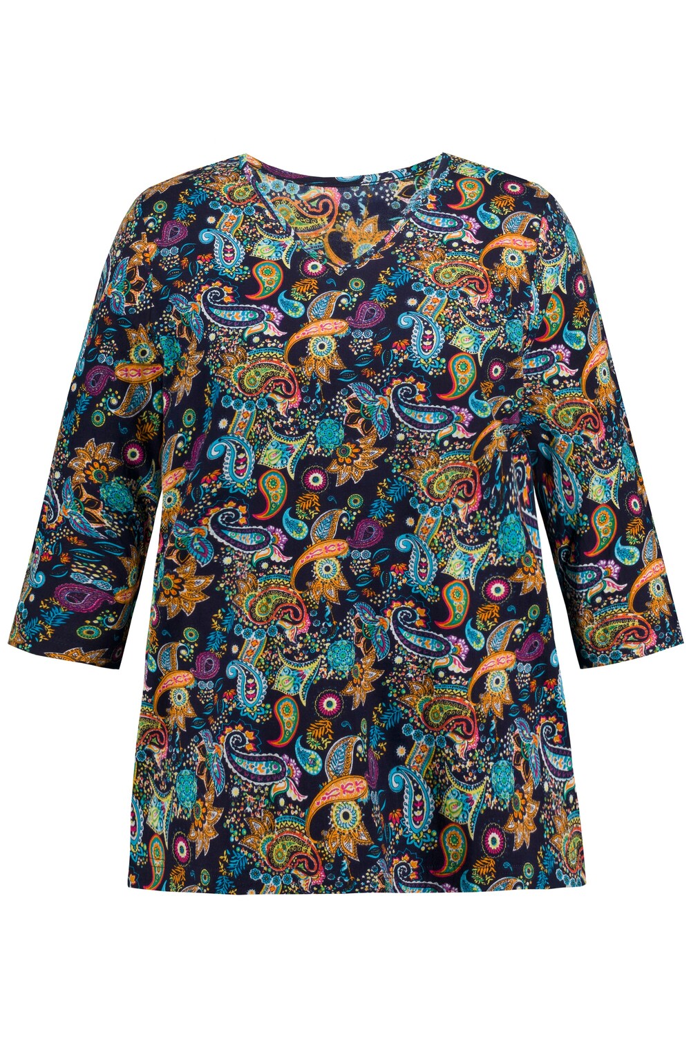 

Футболка Ulla Popken Long, цвет navy multi