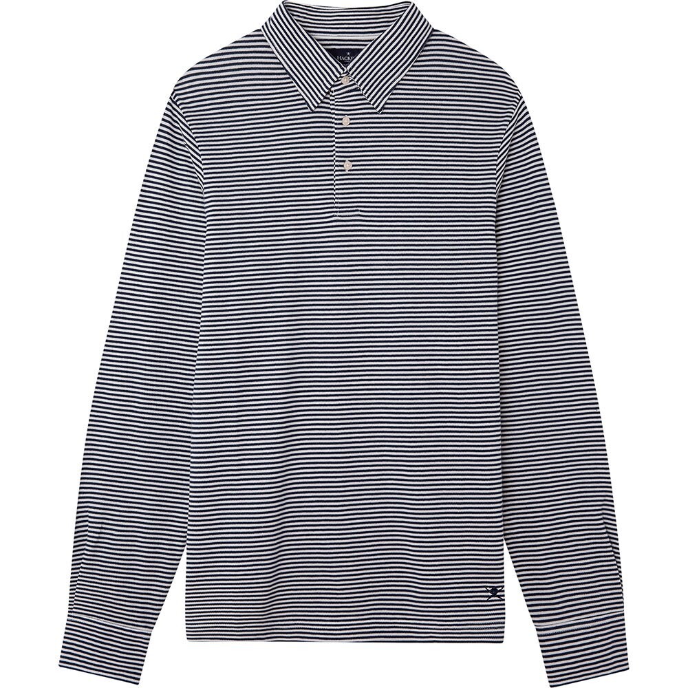 

Поло с длинным рукавом Hackett Yd Stripe, синий