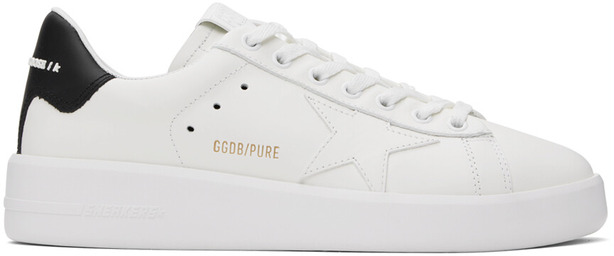 

Бело-черные кроссовки Purestar на биооснове Golden Goose