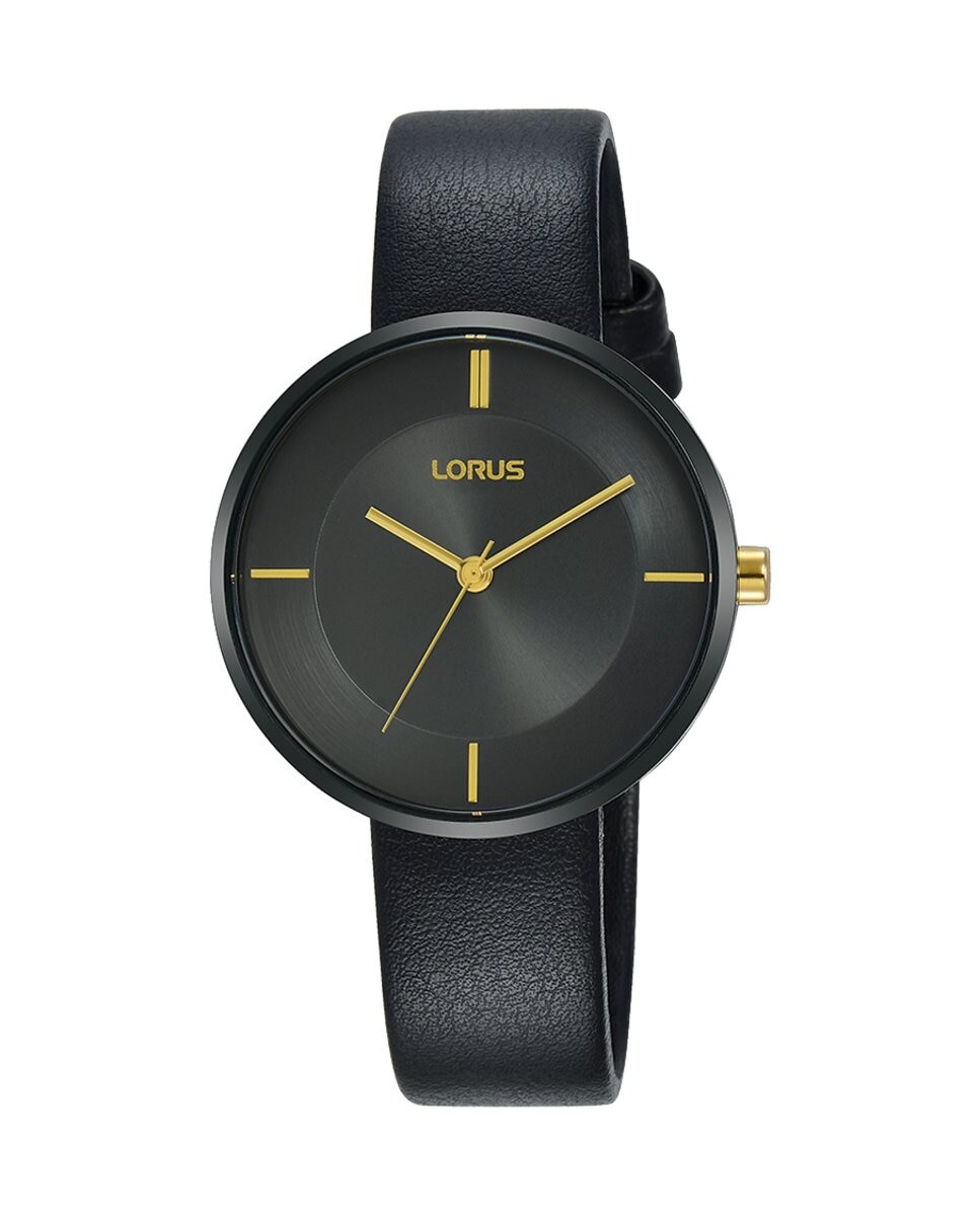 

Женские часы Woman RG259QX9 из кожи и черного ремешка Lorus, черный