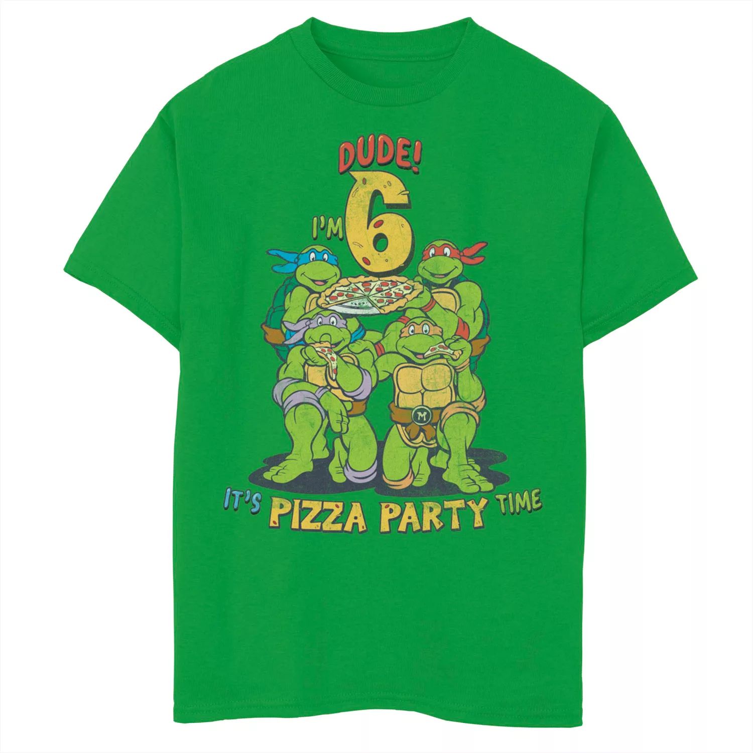 Футболка с пиццей для мальчиков 8–20 лет «Черепашки-ниндзя» Licensed Character зеленая футболка с рисунком черепашки ниндзя для мальчиков 8–20 лет licensed character