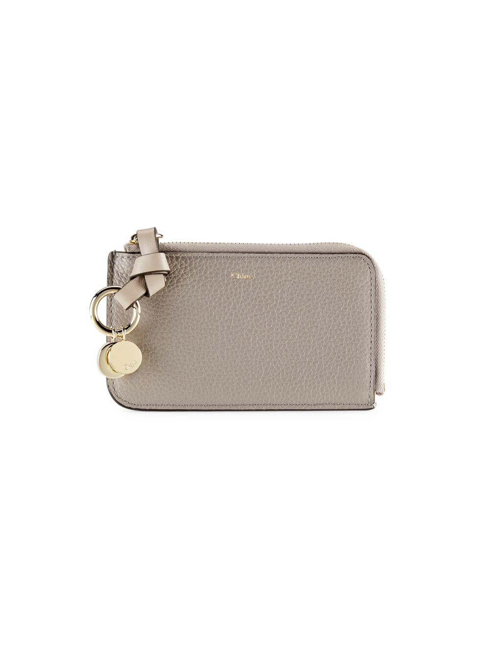

Кожаный кошелек для монет Alphabet Chloé, серый