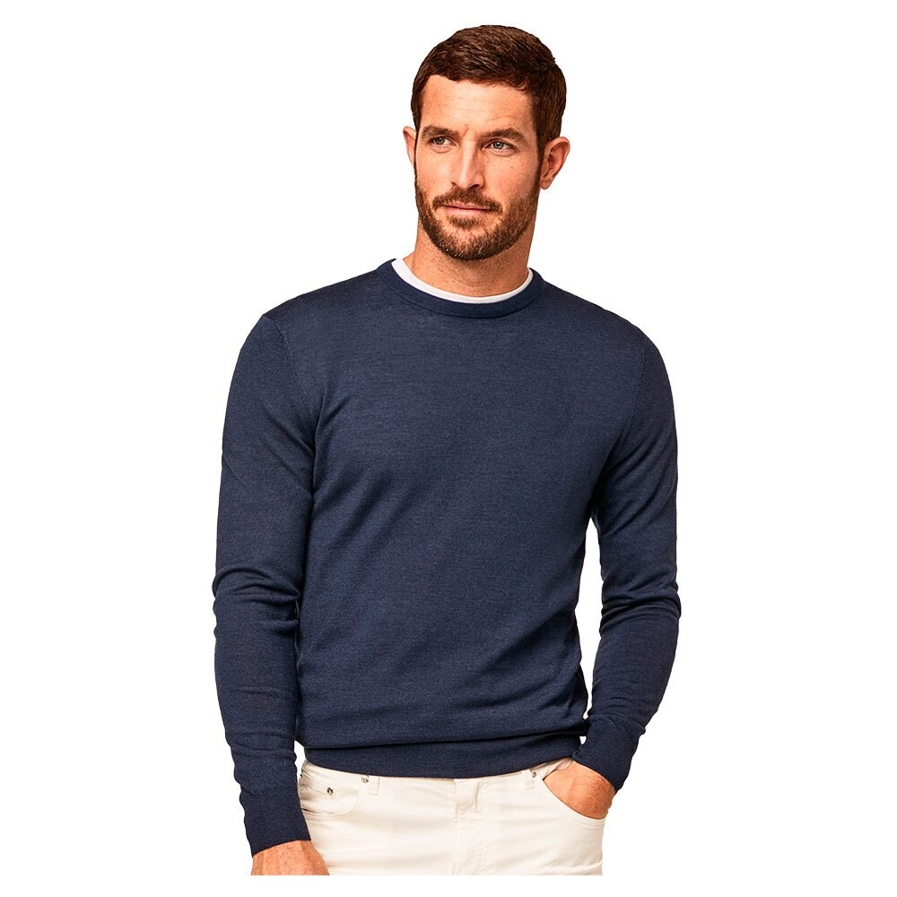 

Свитер Hackett Garment Merino Silk Crew Neck, синий