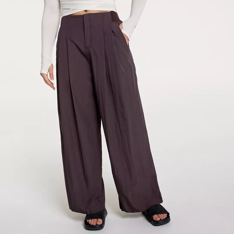 Calia Женские широкие брюки со складками и высокой посадкой