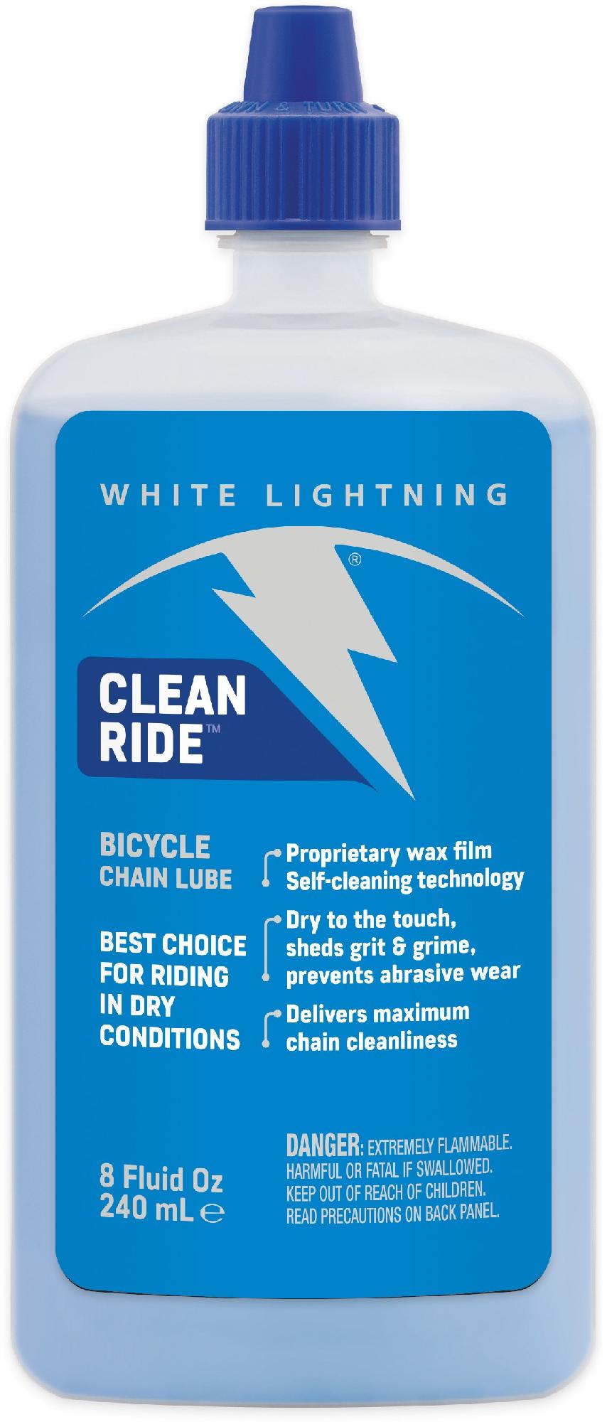 Чистая смазка для езды - 8 унций White Lightning смазка цепи для мокрой езды white lightning цвет drip