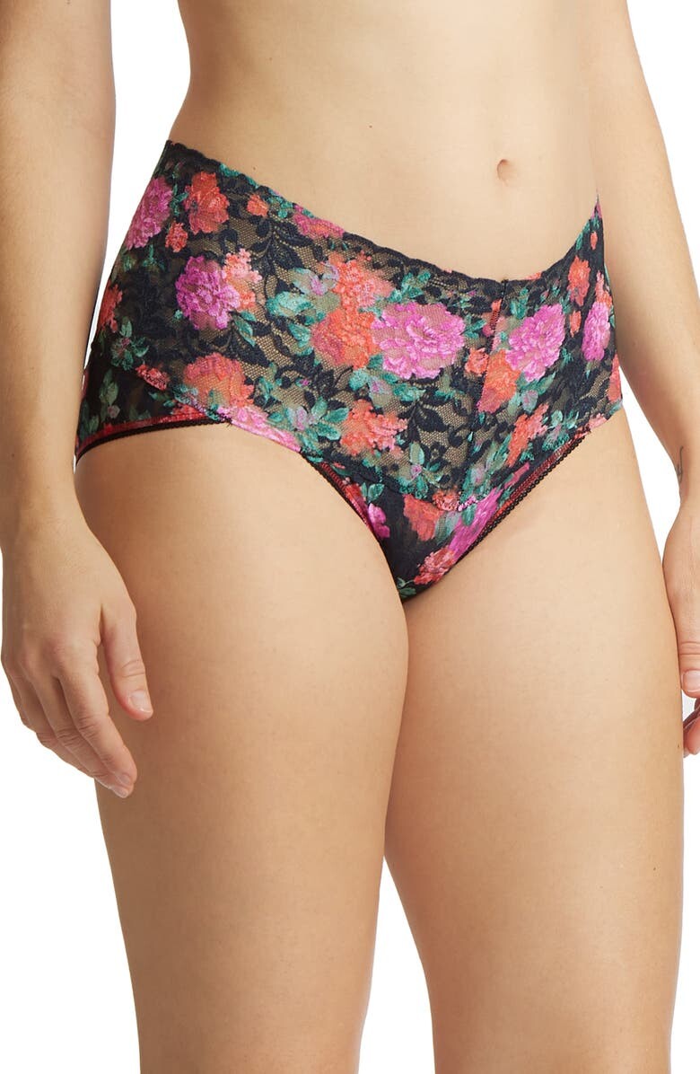 

Кружевное бикини в стиле ретро с цветочным принтом HANKY PANKY, Коричневый