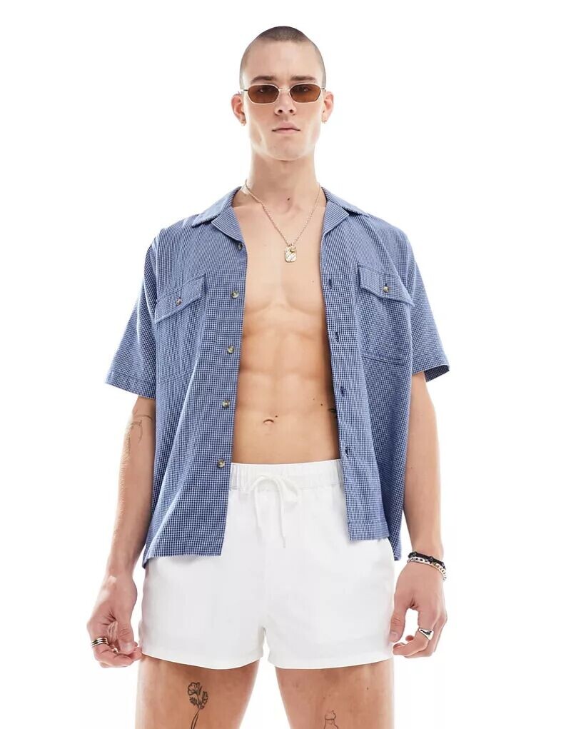 

Белые суперкороткие плавки-шорты ASOS