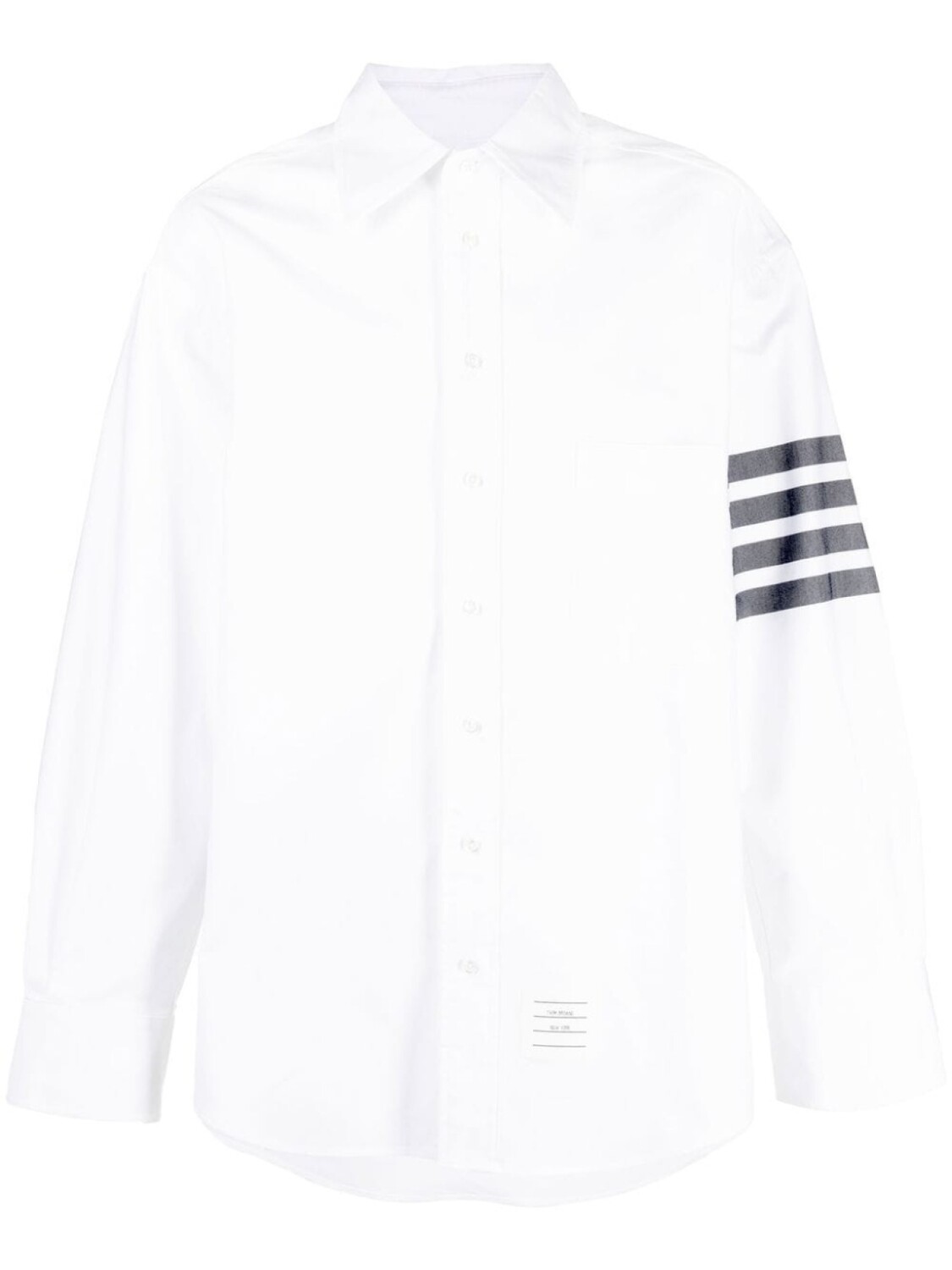 

Thom Browne рубашка с полосками 4-Bar, белый