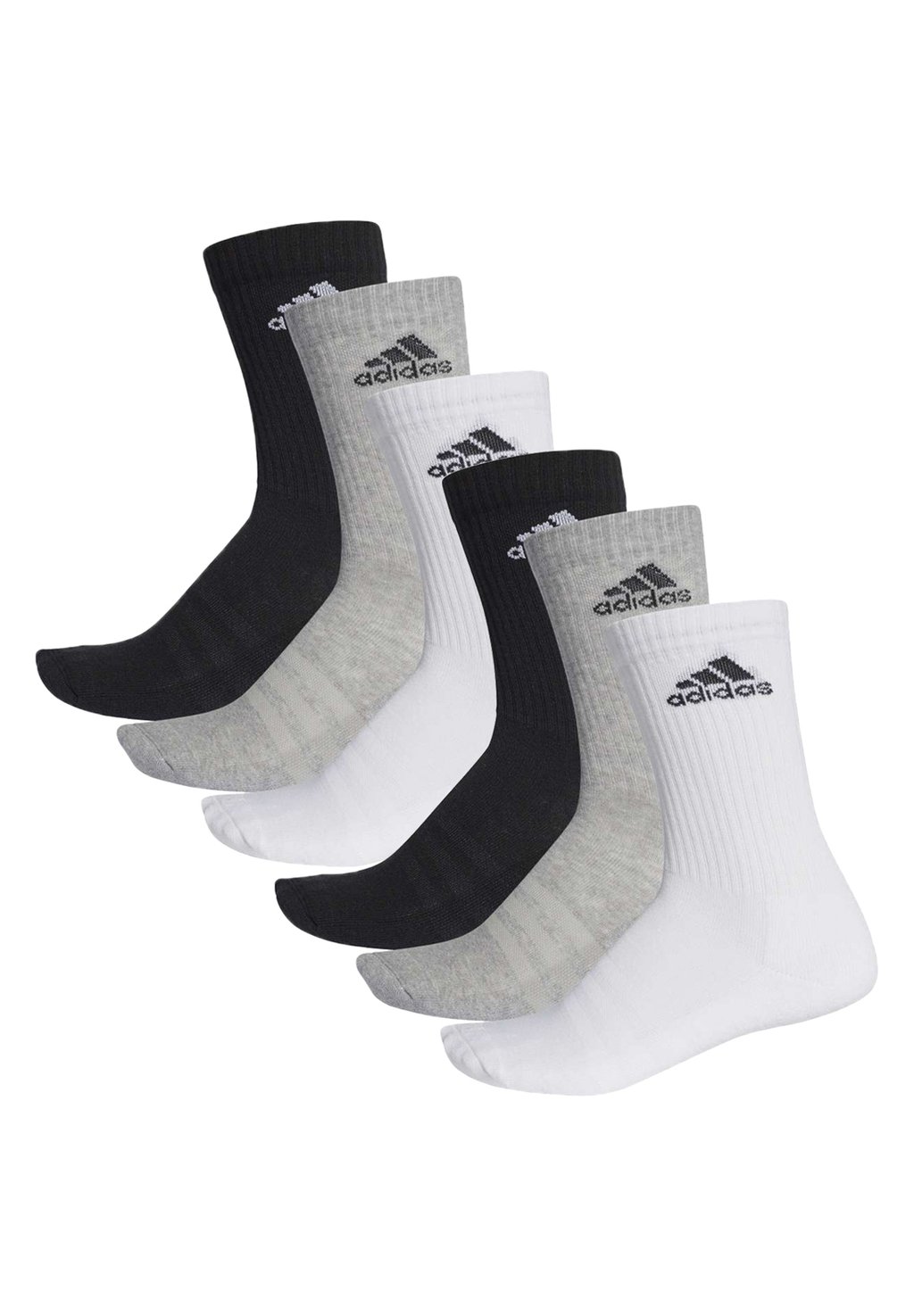 спортивные носки 6 pack unisex adidas performance цвет grey melange Спортивные носки 6 PACK UNISEX adidas Performance, цвет grey melange