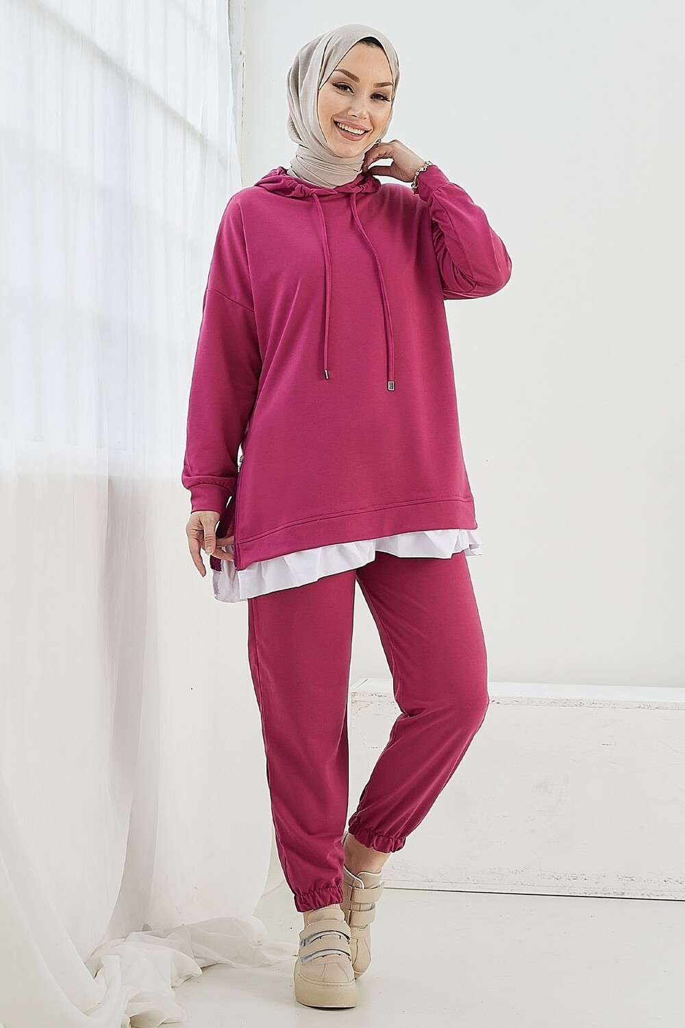 

Костюм Losya С Капюшоном и Двусторонней Молнией - Фуксия InStyle, розовый