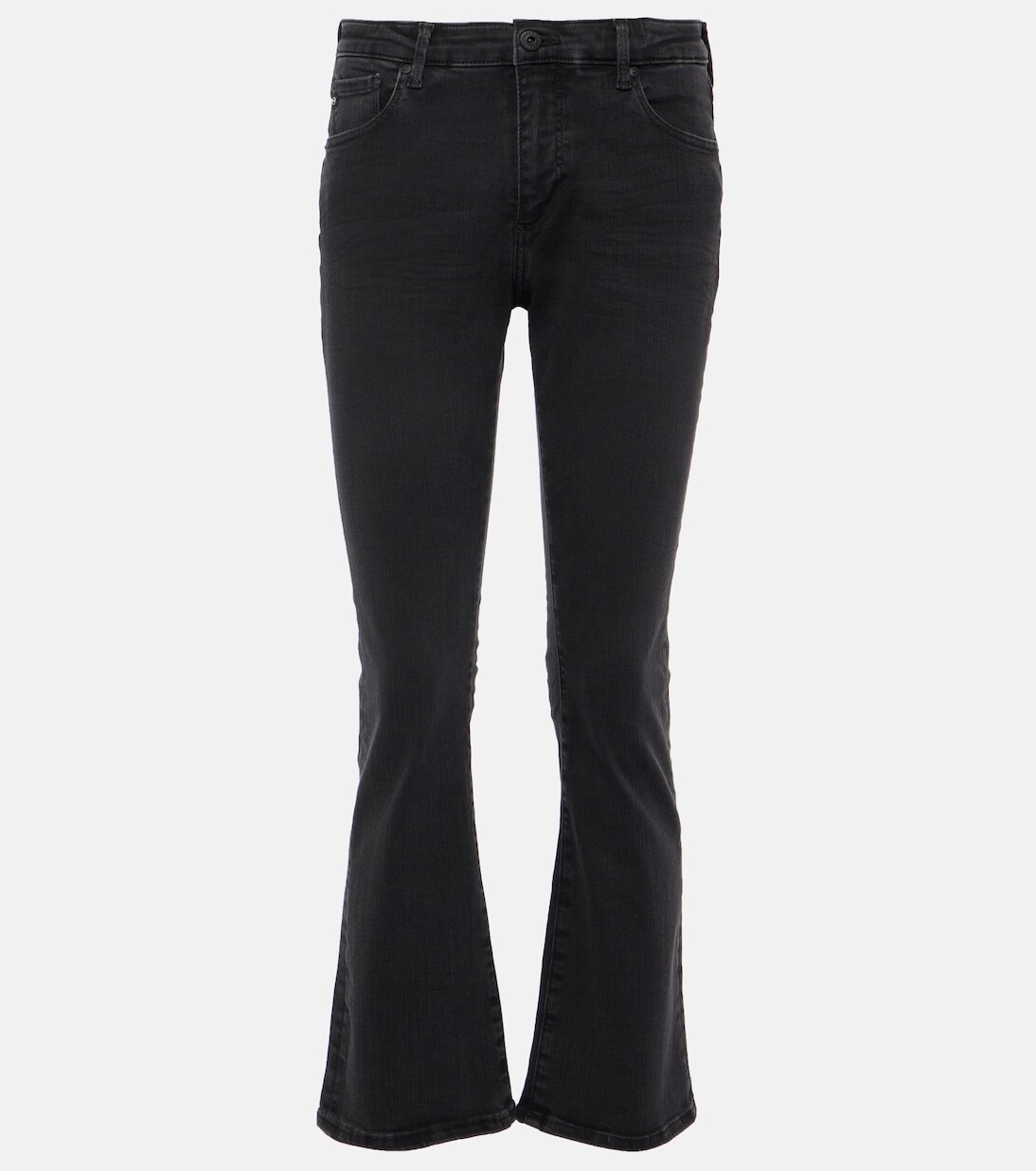 

Расклешенные джинсы Jodi Crop с высокой посадкой Ag Jeans, серый