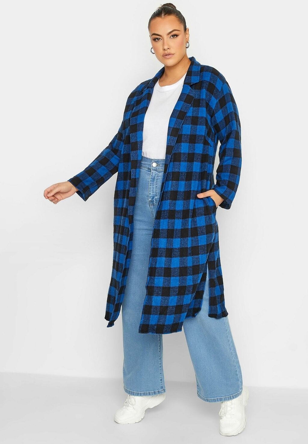 

Пальто классическое CHECK LONG DUSTER Yours Clothing, цвет blue
