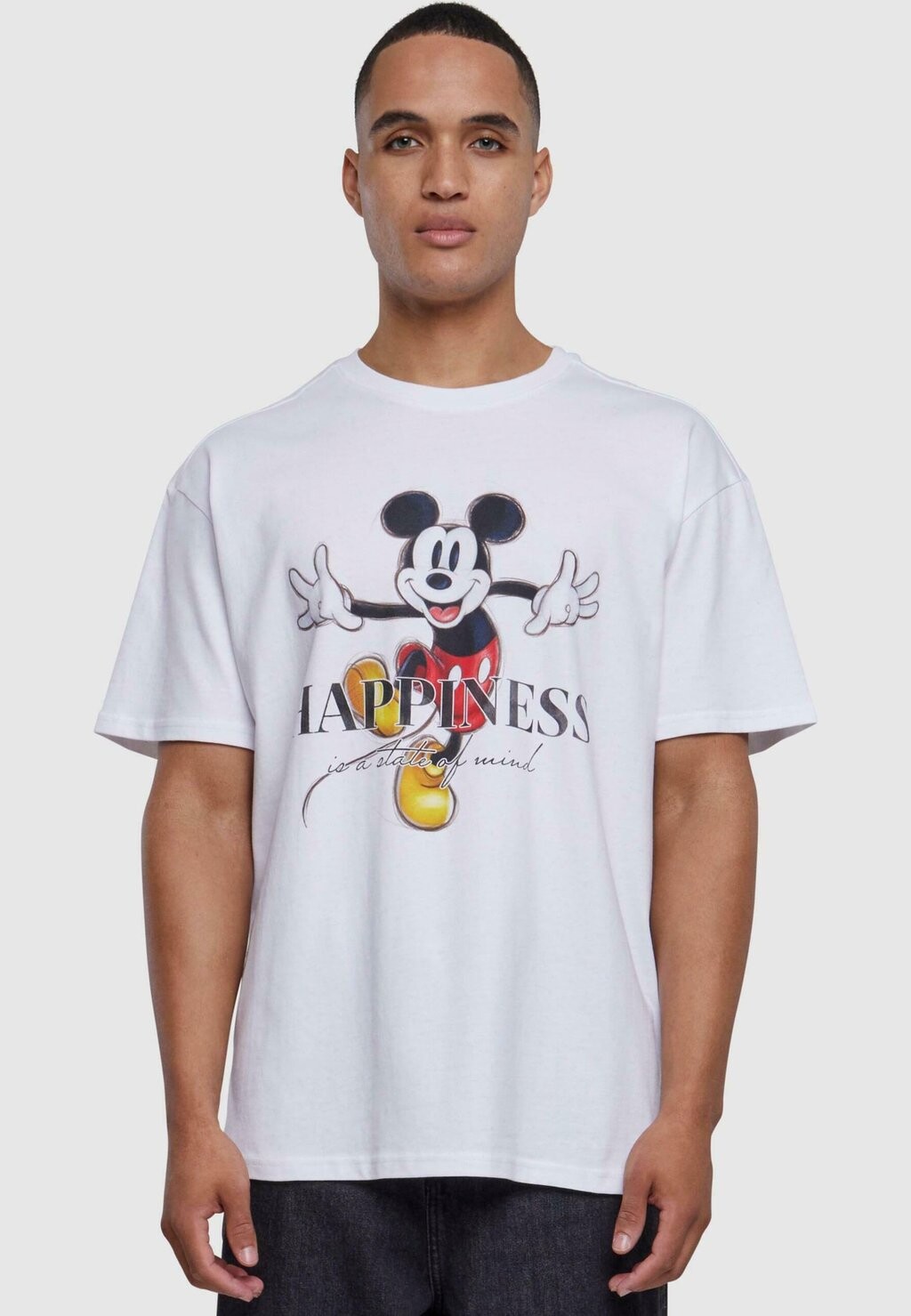 

Футболка с принтом Disney Mickey Happiness Upscale by Mister Tee, белый