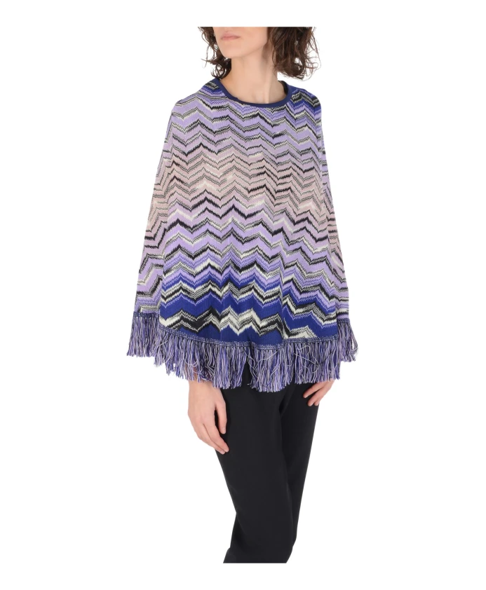 

Пончо из смесовой шерсти Missoni, мультиколор