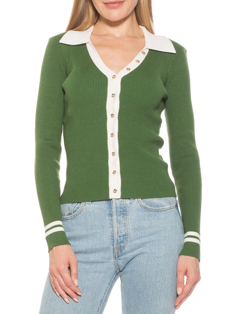 

Кардиган Чарли с воротником Alexia Admor, цвет Green Ivory