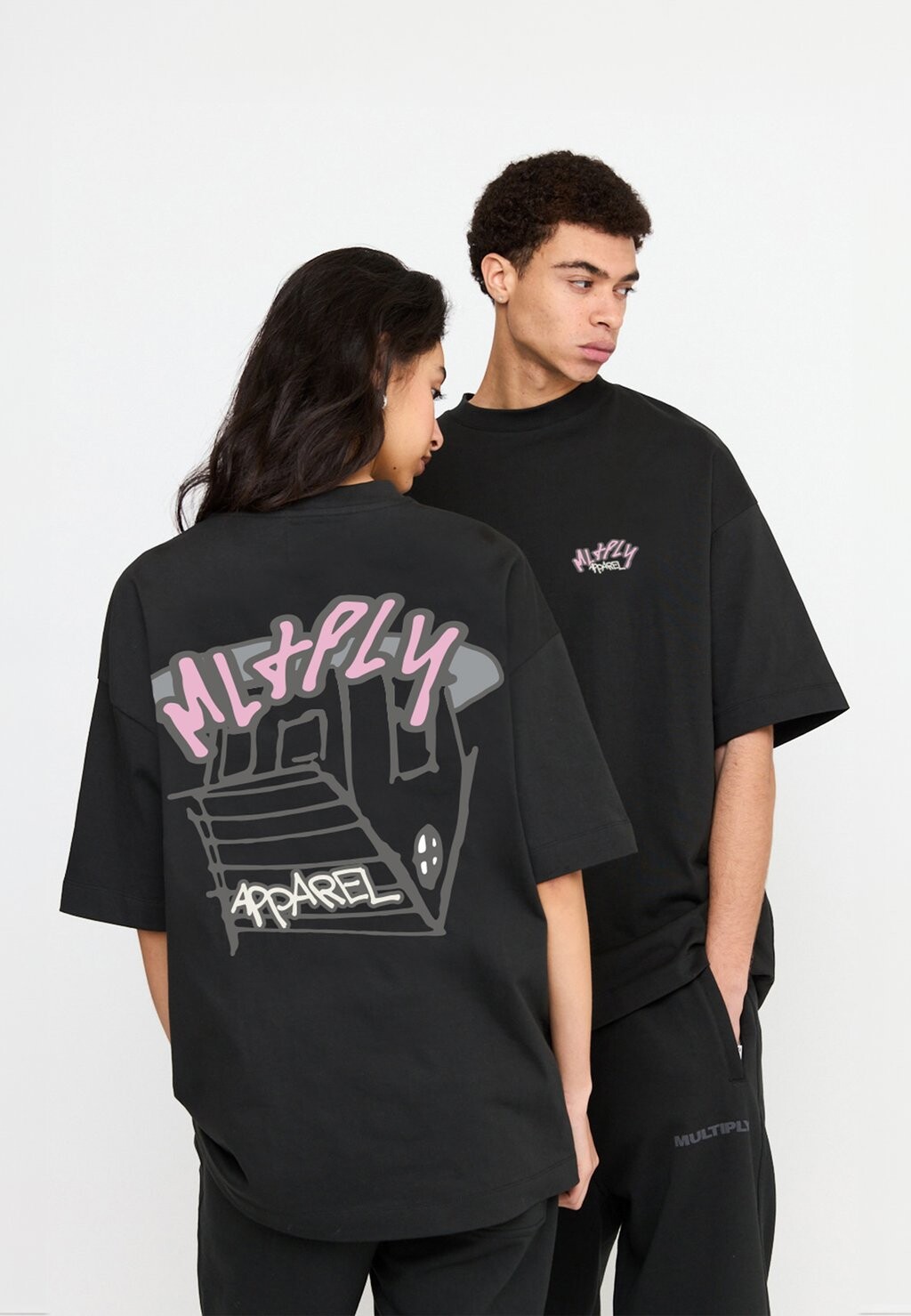 

Футболка с принтом OVERSIZE ISOLATION Multiply Apparel, черный