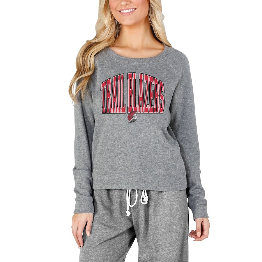 

Футболка с длинным рукавом Concepts Sport Portland Trail Blazers, серый