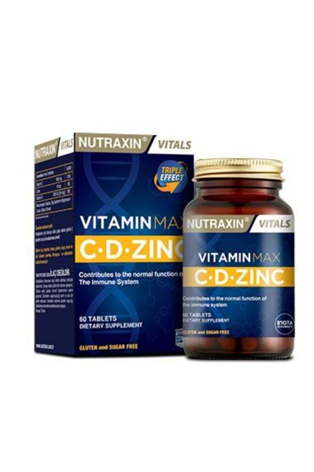

Nutraxin Vitamin Max CD Zinc 60 Tablet-Strong Component Пищевая добавка