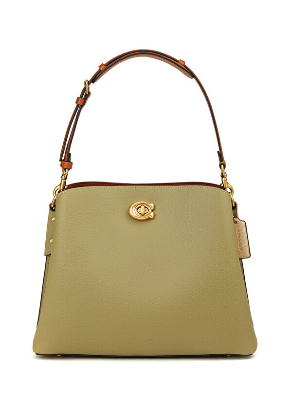 

Женская кожаная сумка через плечо willow khaki Coach