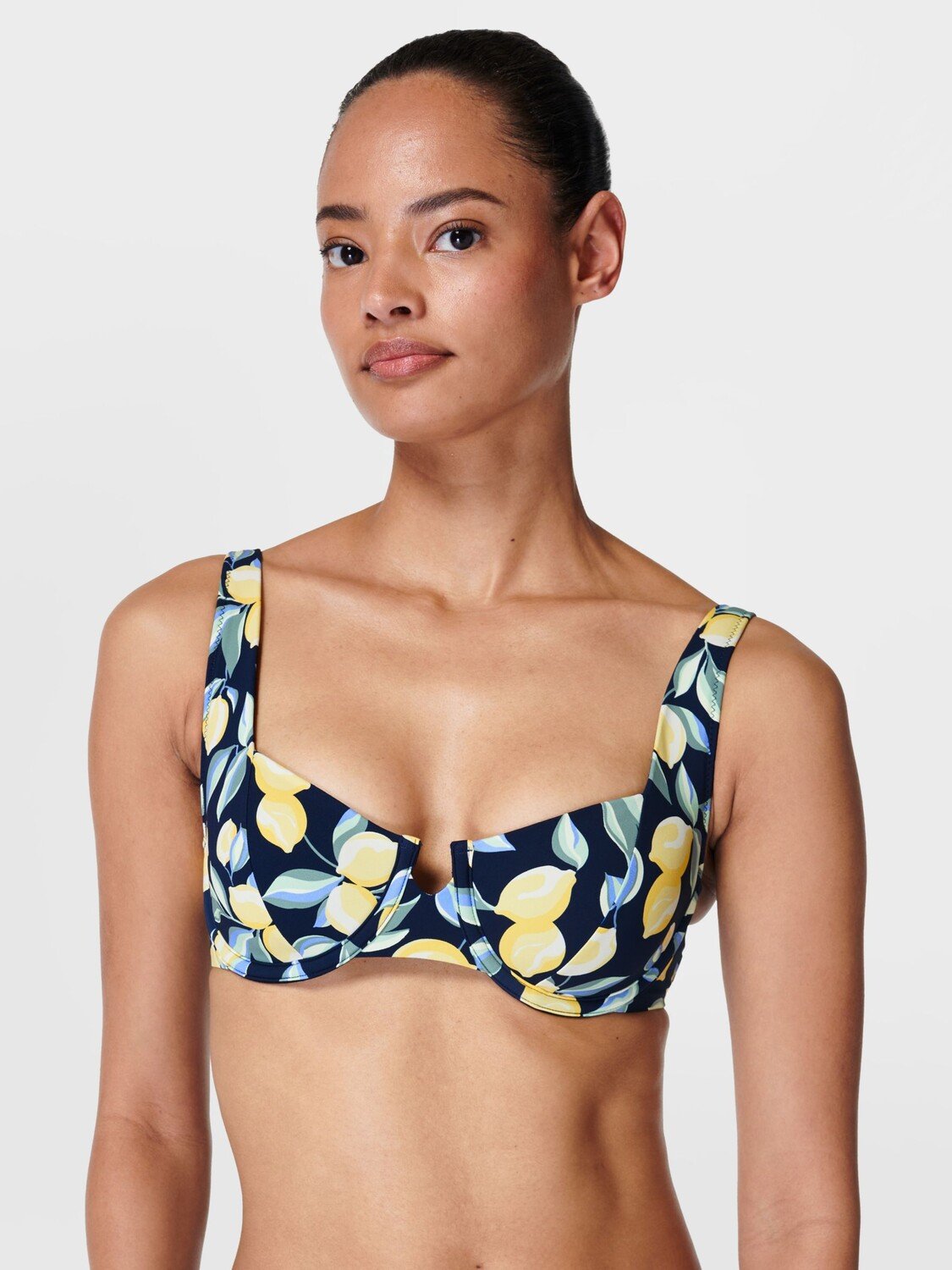 

Топ бикини на косточках Sweaty Betty Laguna, цвет "Синее лимонное дерево"