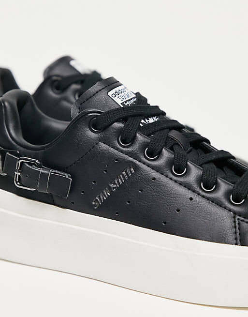 

Черные кроссовки adidas Originals Stan Smithbonega с золотой отделкой, Черный