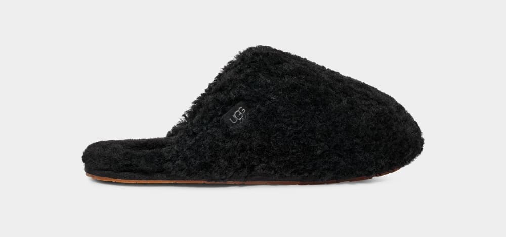 

Домашние тапочки Maxi Curly Slide UGG, черный