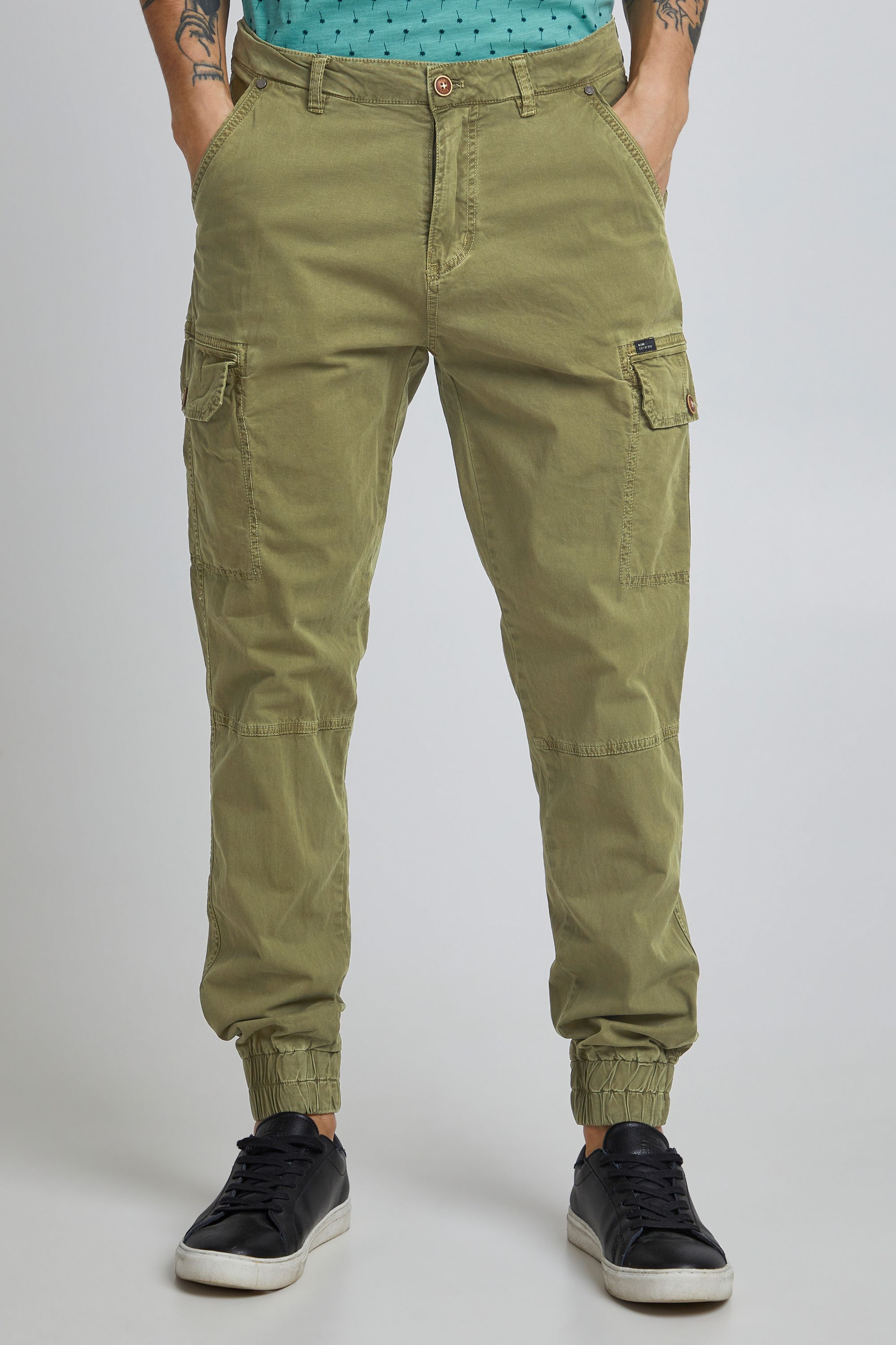 Тканевые брюки BLEND Cargo, зеленый