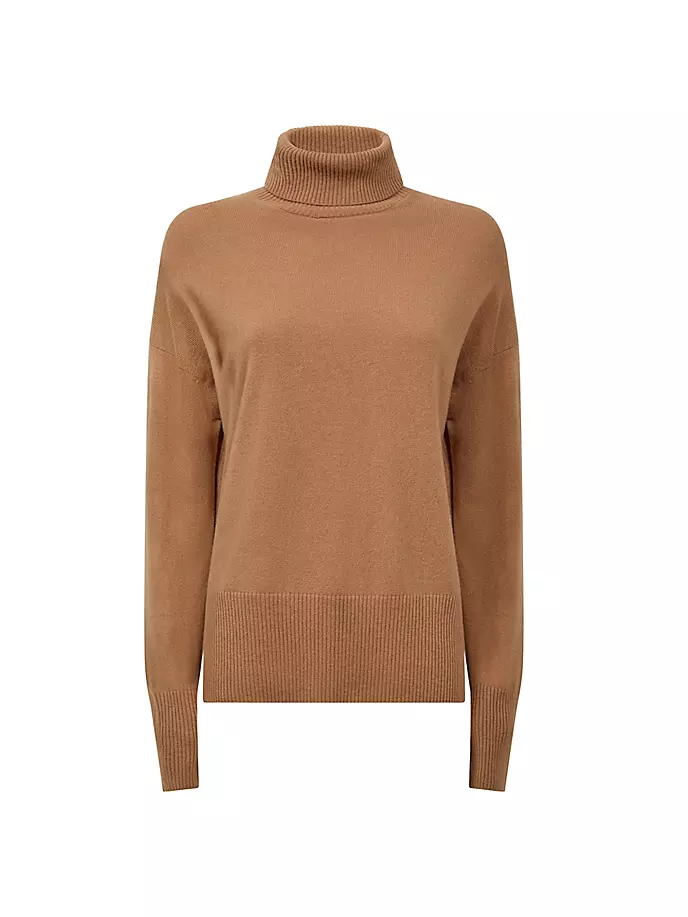 

Шерстяной свитер Alexis с высоким воротником Reiss, цвет camel