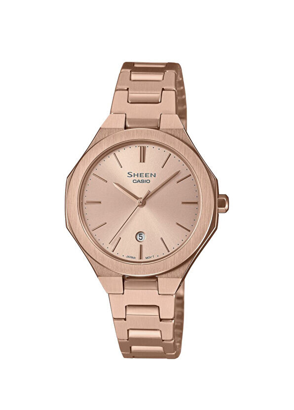 

Женские наручные часы Sheen 4563pg-4audf из стали розового золота Casio, мультиколор