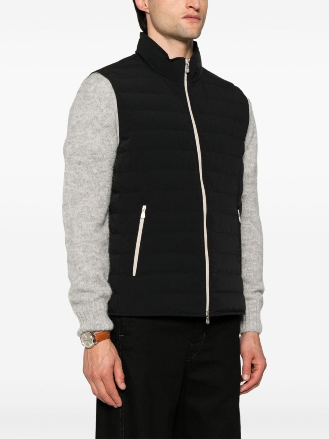 

Brunello Cucinelli жилет на молнии, черный