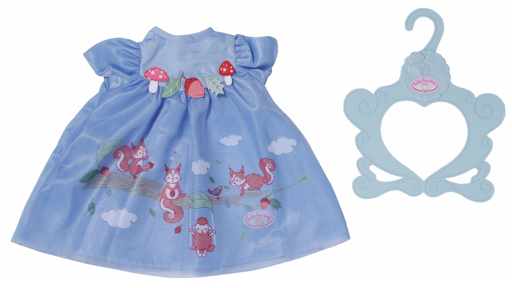 Платье Zapf Creation Baby Annabell синее, 43см zapf creation платье для куклы baby annabell 700839 белый розовый