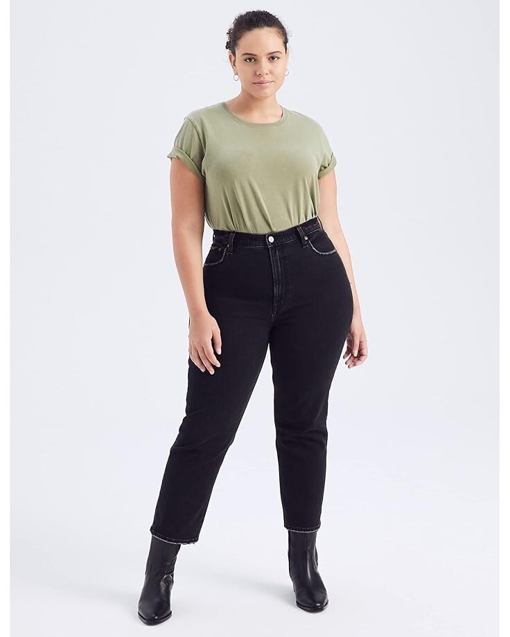 

Джинсы Abercrombie & Fitch Curve Love Ultra High Rise Ankle Straight Jeans, черный