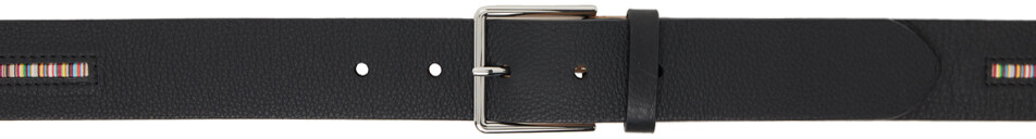 

Черный ремень с фирменной полоской Paul Smith, цвет Black