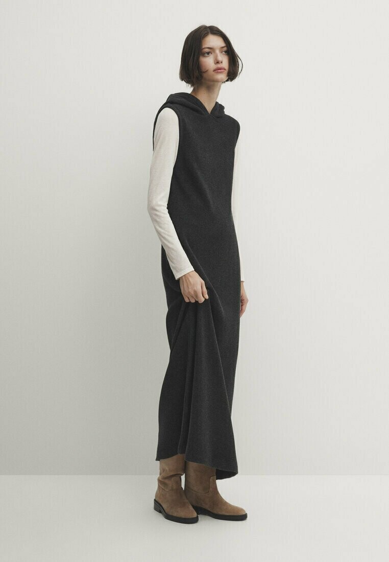 

Вязанное платье Massimo Dutti, серый