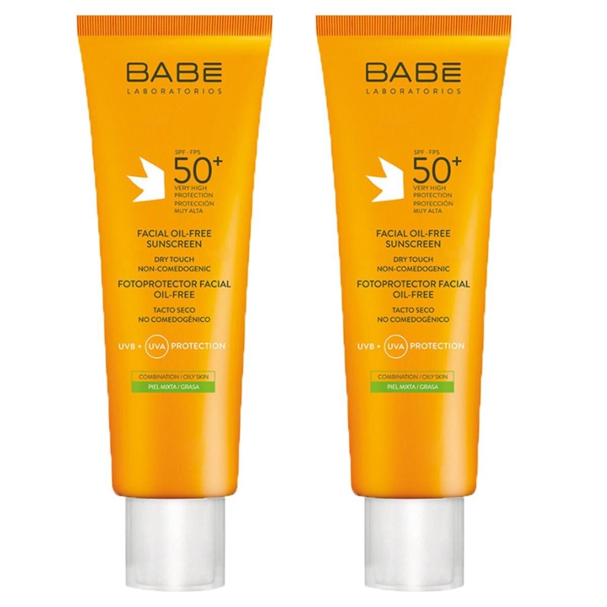 

Безмасляный солнцезащитный крем для лица Babe Spf50 50 мл X 2 ШТ.