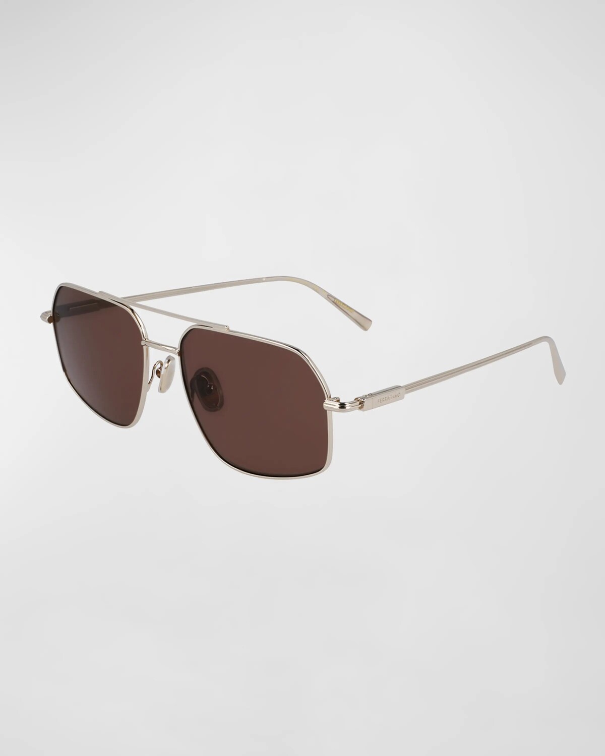 

Мужские солнцезащитные очки-авиаторы Prisma Metal, 58 мм Ferragamo, цвет Goldbrown