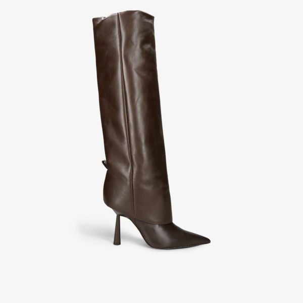 Кожаные ботинки на каблуке gia couture x rosie huntington-whiteley rosie 31 Gia Couture, коричневый