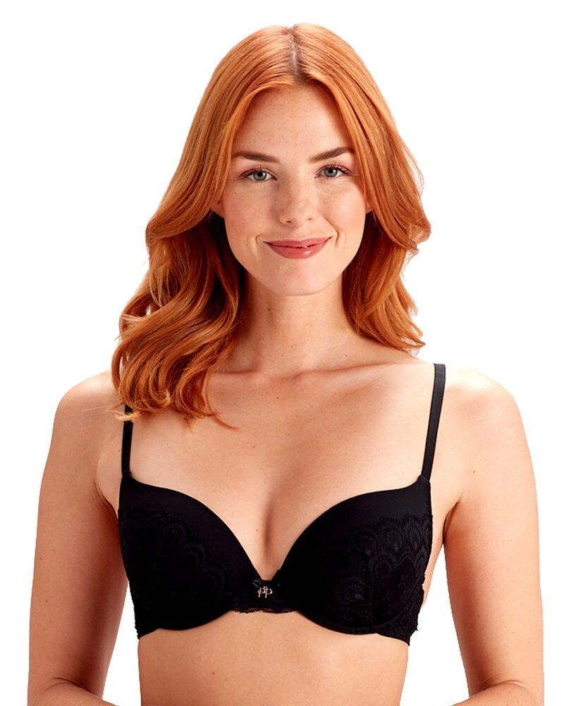 

Natasha Бюстгальтер с глубоким вырезом из нейлона и кружева Pretty Polly, черный