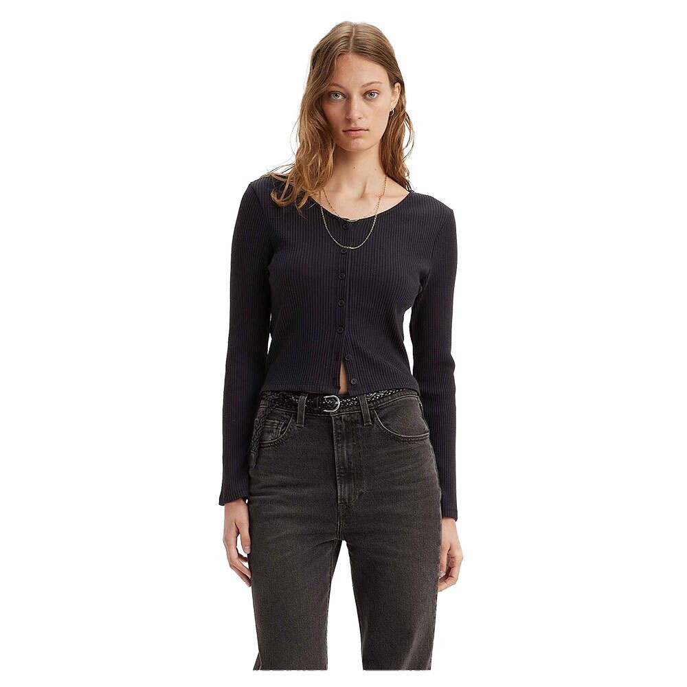 

Футболка Levi's Monica Long Sleeve Round Neck, черный