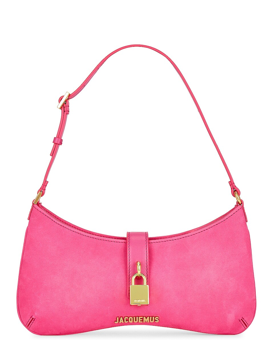 

Сумка-хобо Jacquemus Le Bisou Cadenas, цвет Dark Pink
