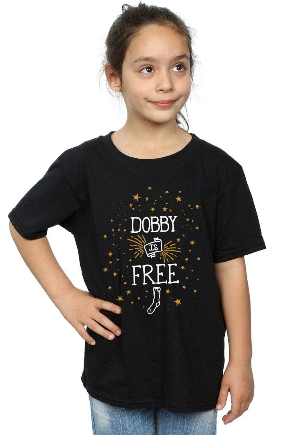 Хлопковая футболка Dobby Is Free Harry Potter, черный сумка шоппер harry potter dobby is free