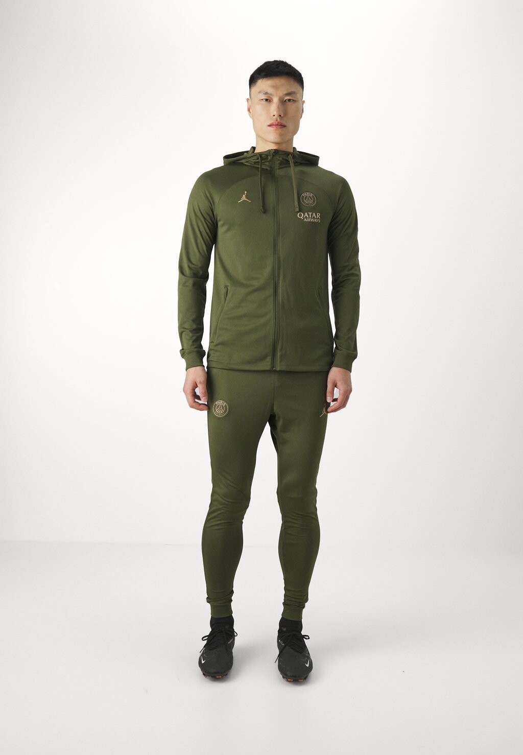 

Team Paris St Germain Strike Hooded Tracksuit 4Th Nike, цвет rough green