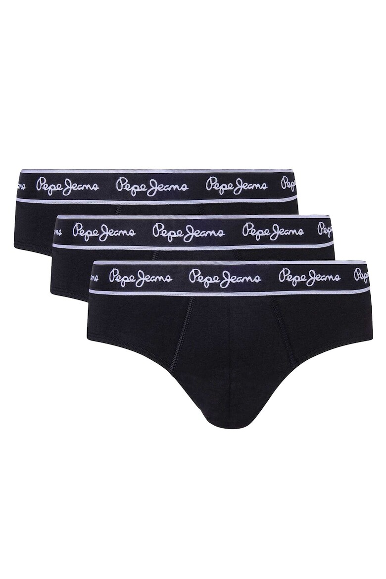 

Трусики с логотипом на талии - 3 пары Pepe Jeans, черный