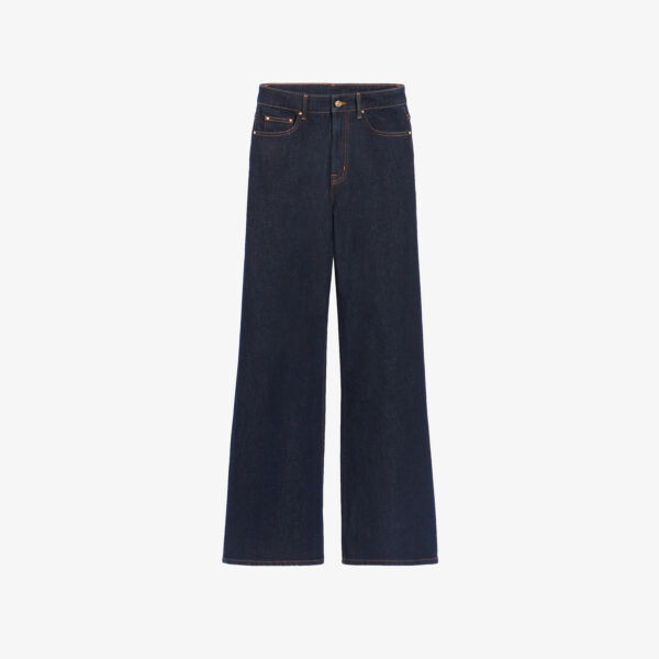 

Джинсы Pandore из эластичного денима с высокой посадкой и широкими штанинами Claudie Pierlot, цвет denim - jean